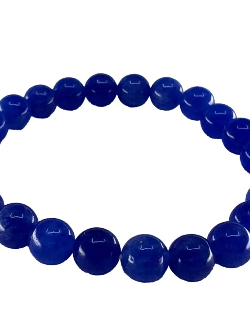 8mm Natural Blue Kyanite Bracelet Throat Chakra Calming Meditation Crystal Gift